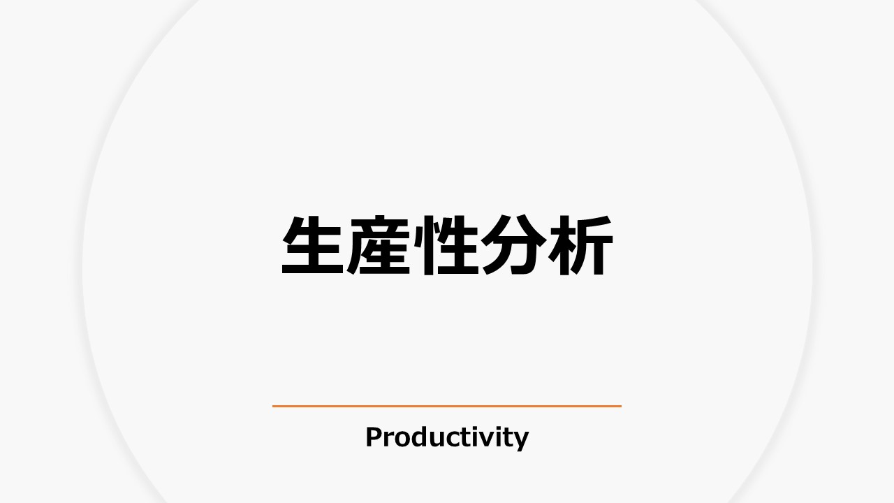 生産性分析（Productivity）