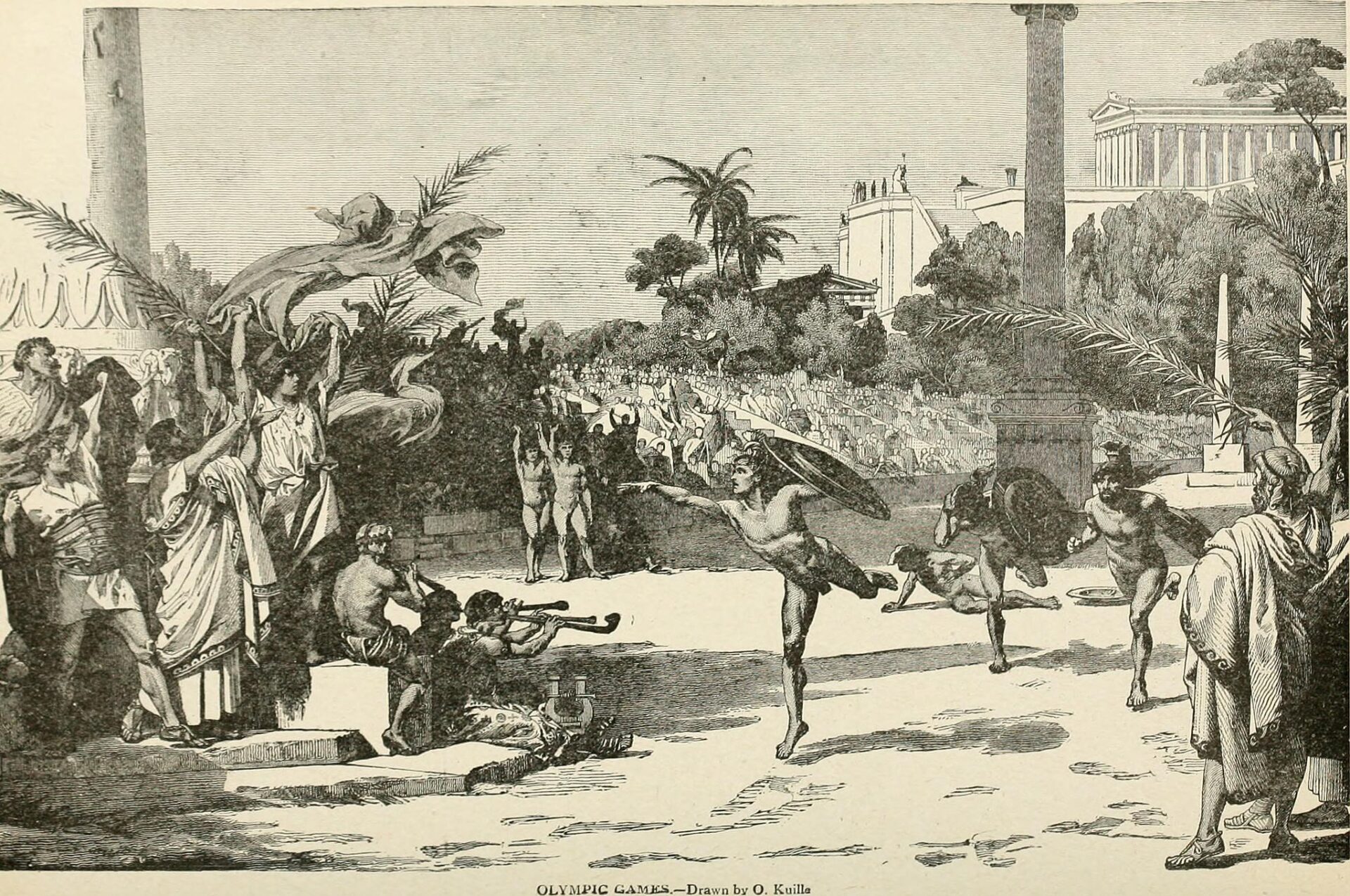 1915年に描かれた古代オリンピックの想像図