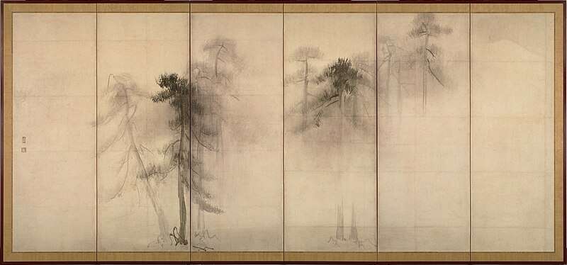 『松林図屏風』左隻