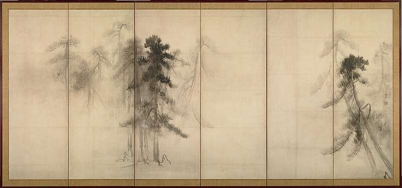 『松林図屏風』右隻